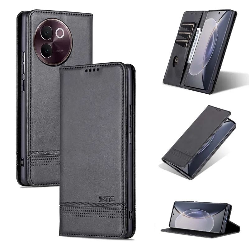 Vivo 30 Pro 5G/Vivo 30 5G/VIVO V30e 5G/ViVo V40 5G  Leather wallet case dompet kulit cover magnetik 