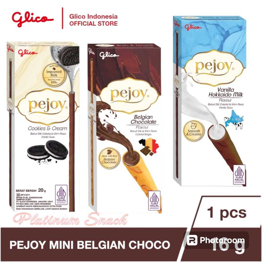 

Pejoy Belgian Chocolate Stick | Isi 10 Box @ 16 Gr | Glico