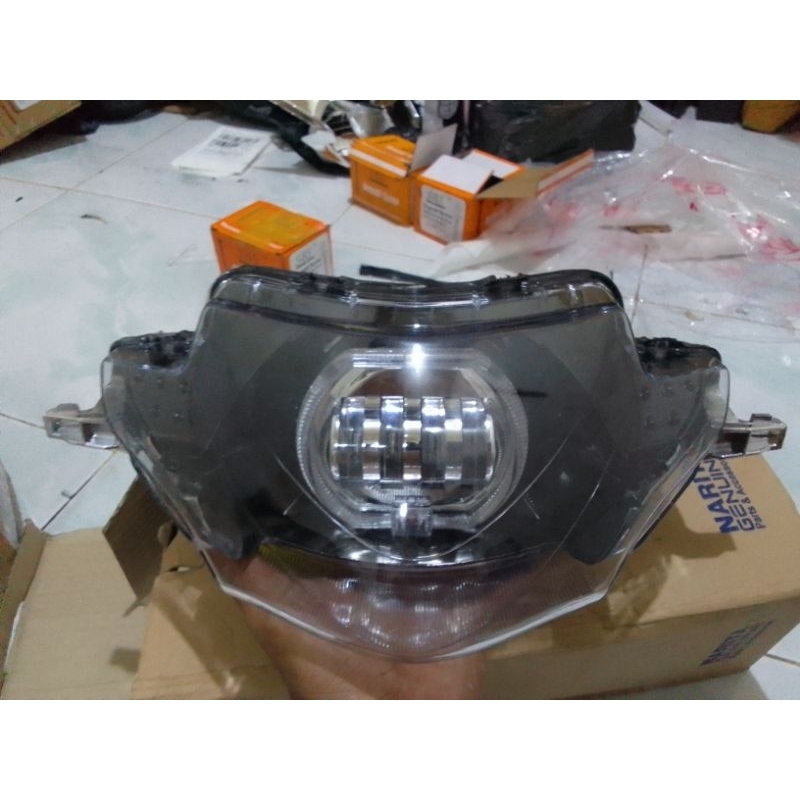 Headlamp Reflektor Plus Mika Kaca Lampu Depan Supra X 125 Lama Plus Biled Lensa 4 Mata Reflektor Hit