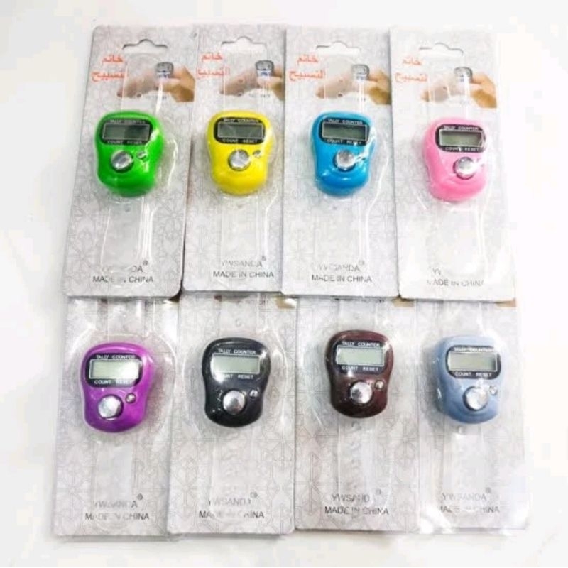ADA KEMASAN MIKA Souvenir EMD777 Alat Hitung Digital Led Tasbih Jari Counter Tally Tasbeh lbadah Min
