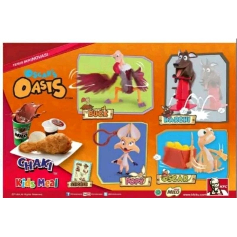 Figure Oscars Buck Poppy Harchi Oasis Hadiah Chaki Meals Oscar Buck Poppy Harchi Mainan Chaki Happy 