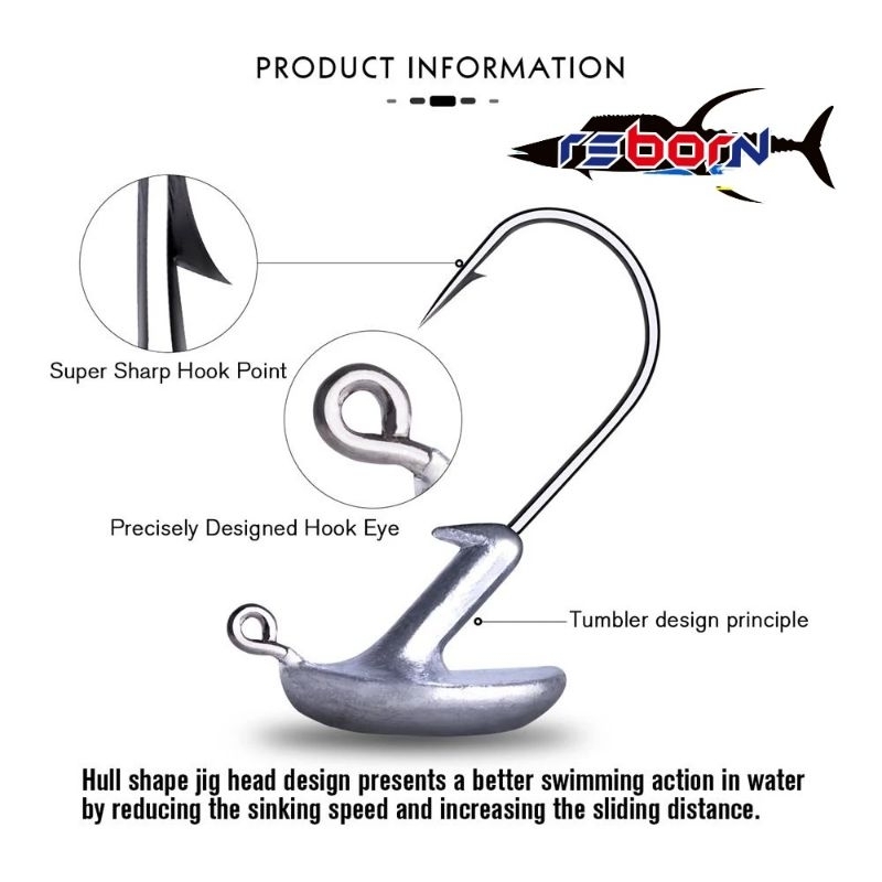 goture jig head stand up // jighead flat head