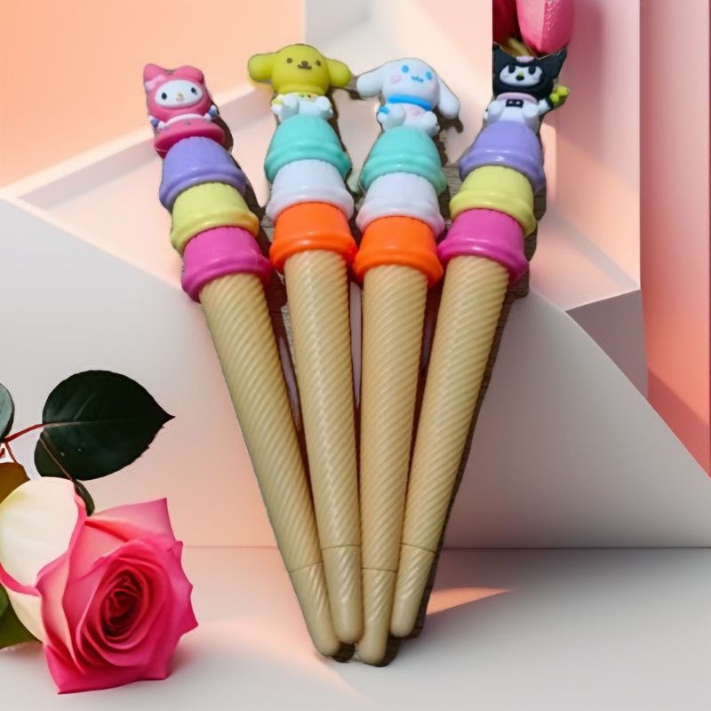 

PULPEN ES KRIM TUMPUK SANRIO / GEL PEN ICE CREAM CONE SANRIO LUCU TERMURAH
