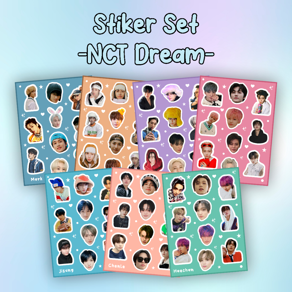 Sticker/Stiker Set Mark/Renjun/Jeno/Jaemin/Jisung/Chenle/Haechan NCT Dream