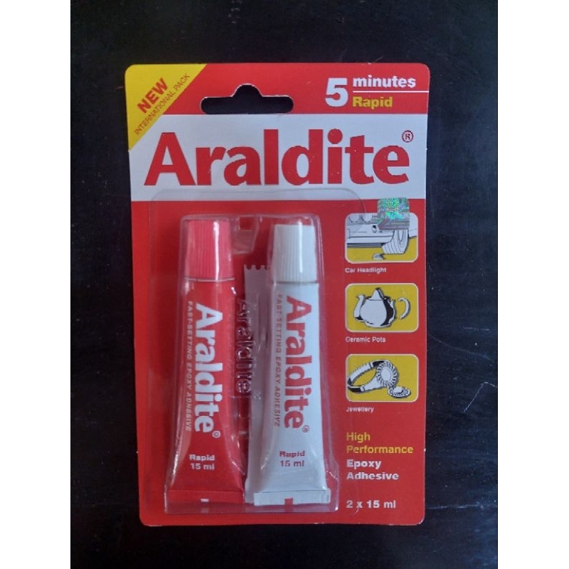 Lem epoxy Araldite merah Asli/ lem epoxy besi araldite