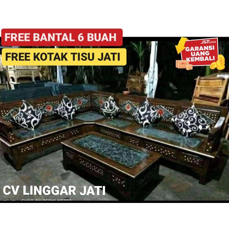 Bangku Kursi Sudut Kursi Ruang Tamu Kayu Minimalis