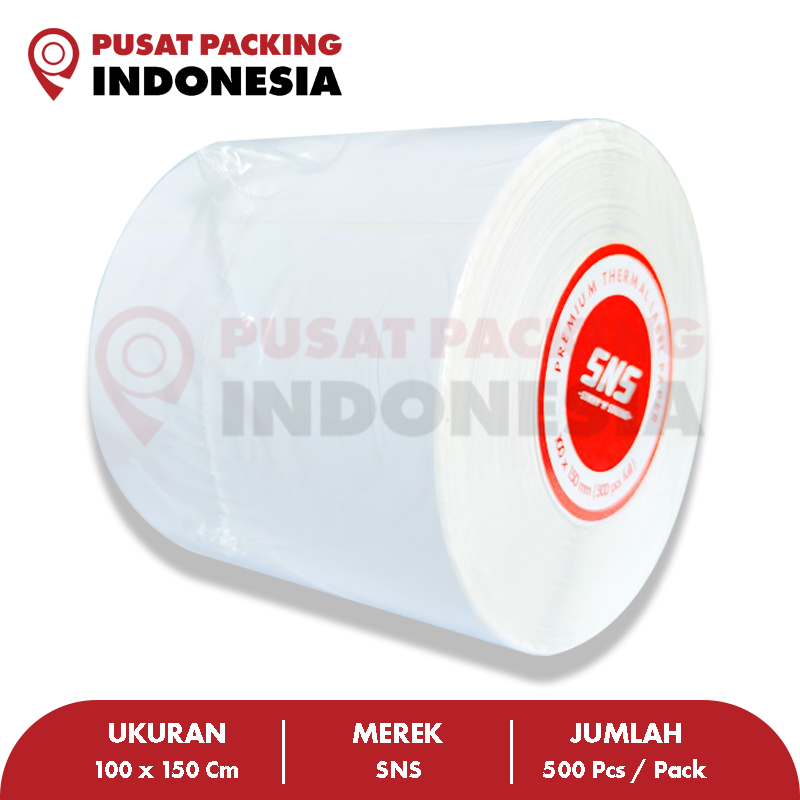 

LABEL THERMAL / KERTAS THERMAL / STICKER THERMAL 100x150 mm A6 500 Lembar PUSAT PACKING INDONESIA