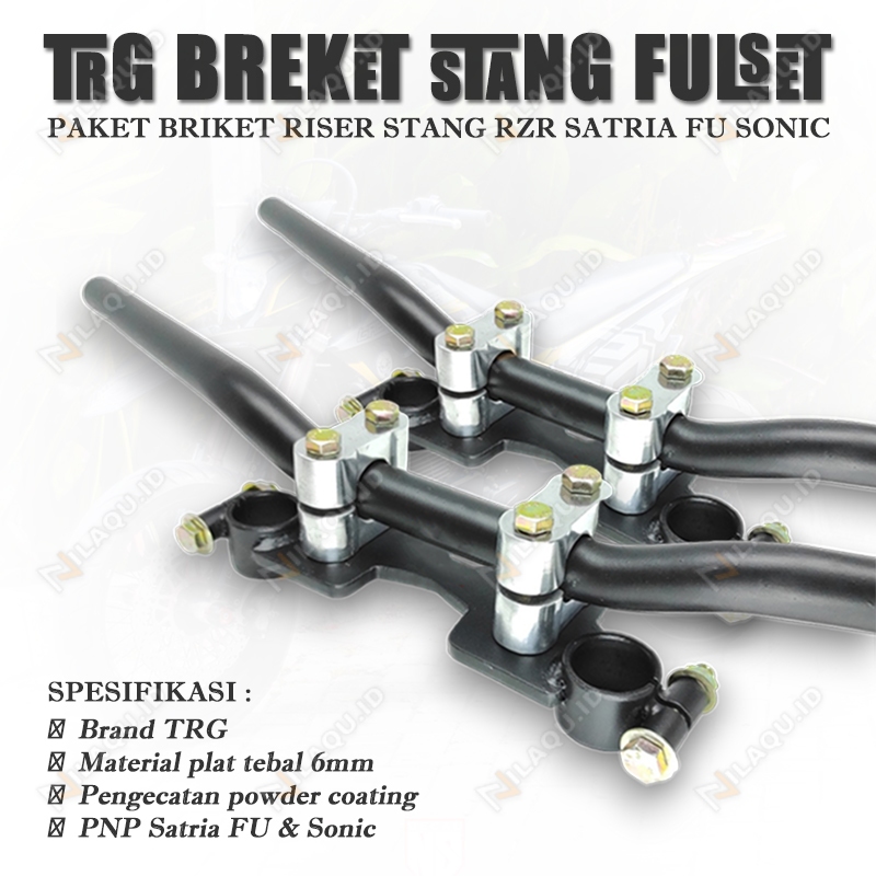 Paket stang rzr sonic satria fu plus dudukan riser stang setang satria fu road race balap lengkap