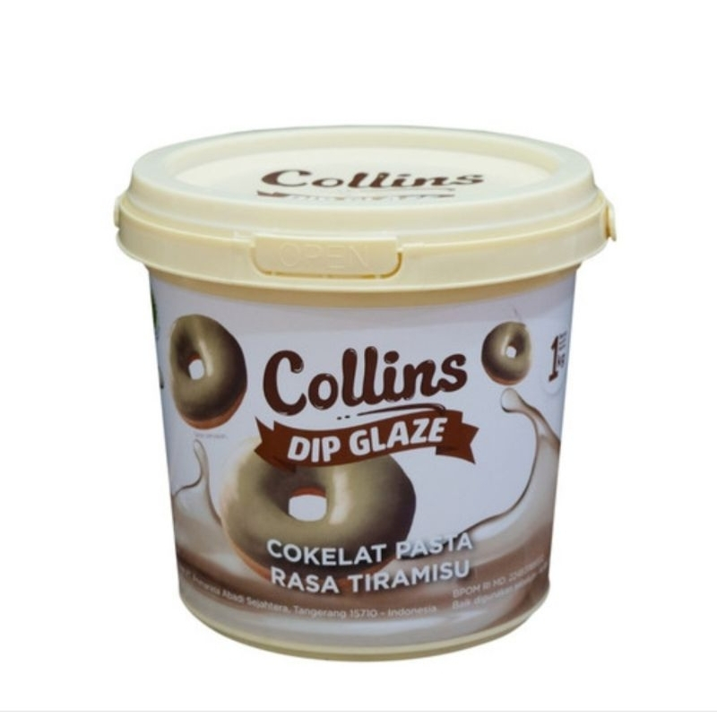 

Collins Dip Glaze 1 kg Rasa Tiramisu Topping Kue Donat Pisang Pasta Malt Krispi Free Bubble Wrap