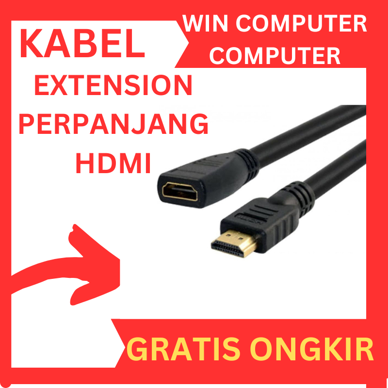 Kabel HDMI Extension Extender HDMI Perpanjang Male To Female 1 Meter