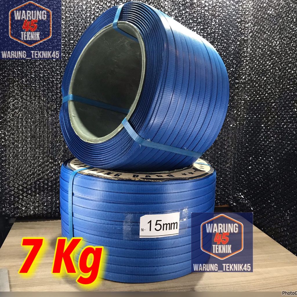 

Plastik strapping Straping Band 15 mm Berat 7 kg Tali Biru Straping