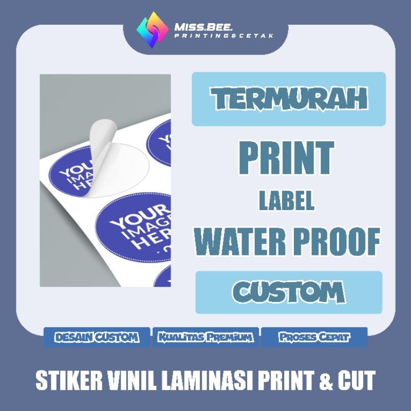 

STIKER WATER PROOF STIKER ANTI AIR | A3 printcut| termurah