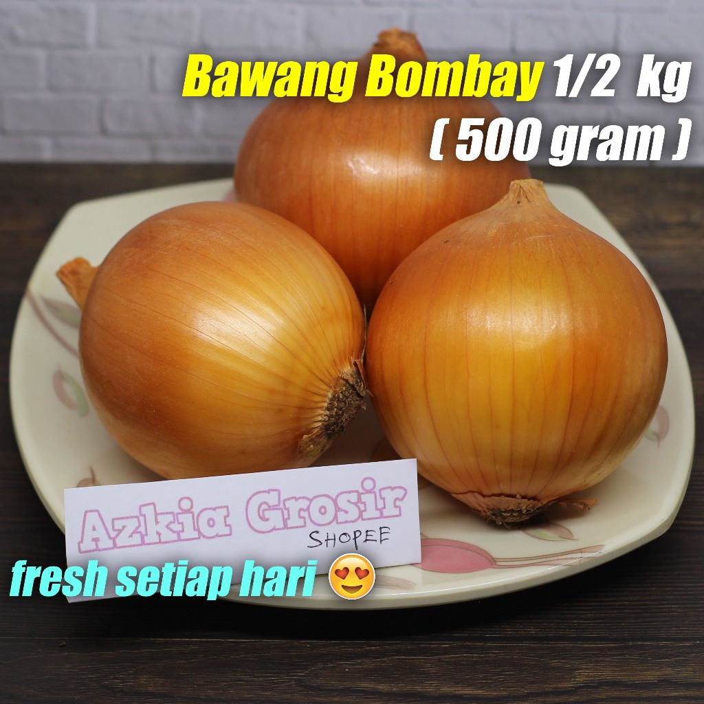 

Bawang Bombay Fresh 500 Gram 1/2 Kg Segar