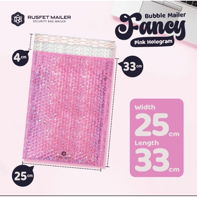 

Amplop Plastik Bubble Mailer Envelope Bubble Mailer Pink Hologram 25X33