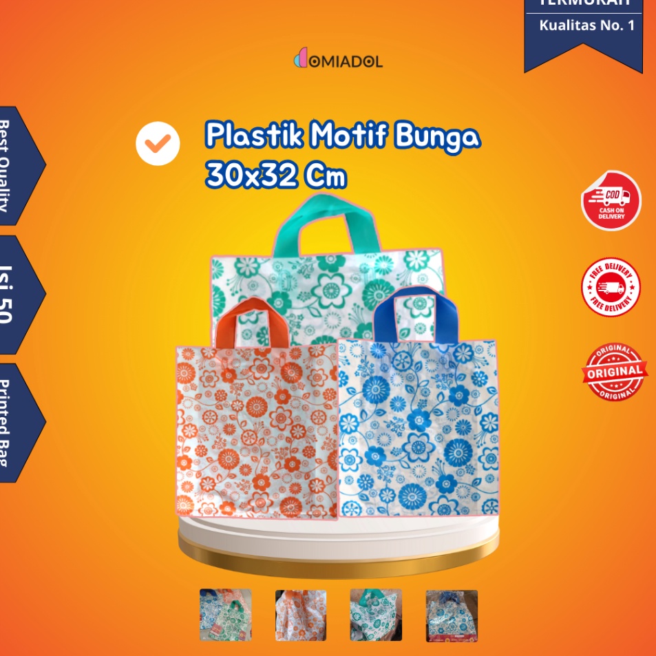 

Murah Meriah Kantong Plastik Olshop Motif Bunga 3x32 Cm 5 Pcs