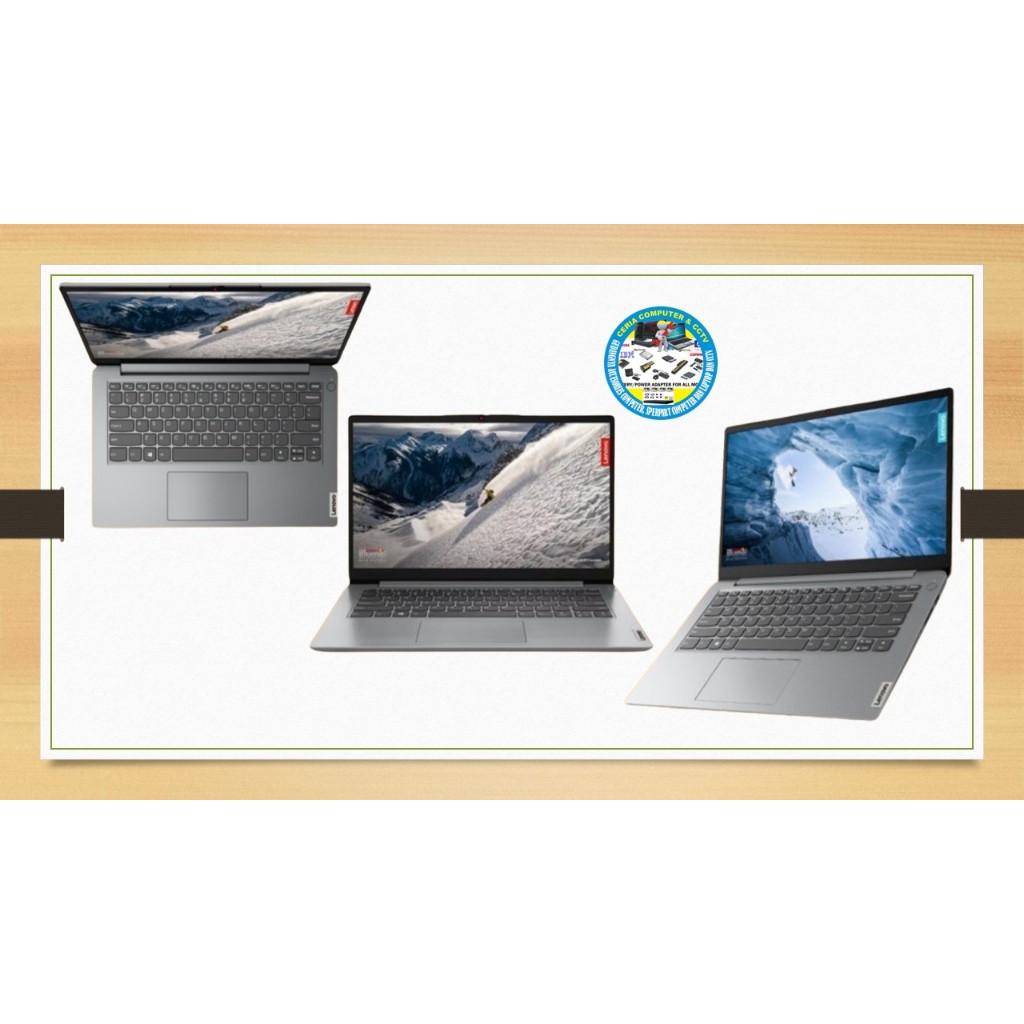 LAPTOP LENOVO IP 1 14IGL7-6YID Intel Celeron N4020 RAM 8GB 256SSD 14" HD DOS BAGUS MURAH