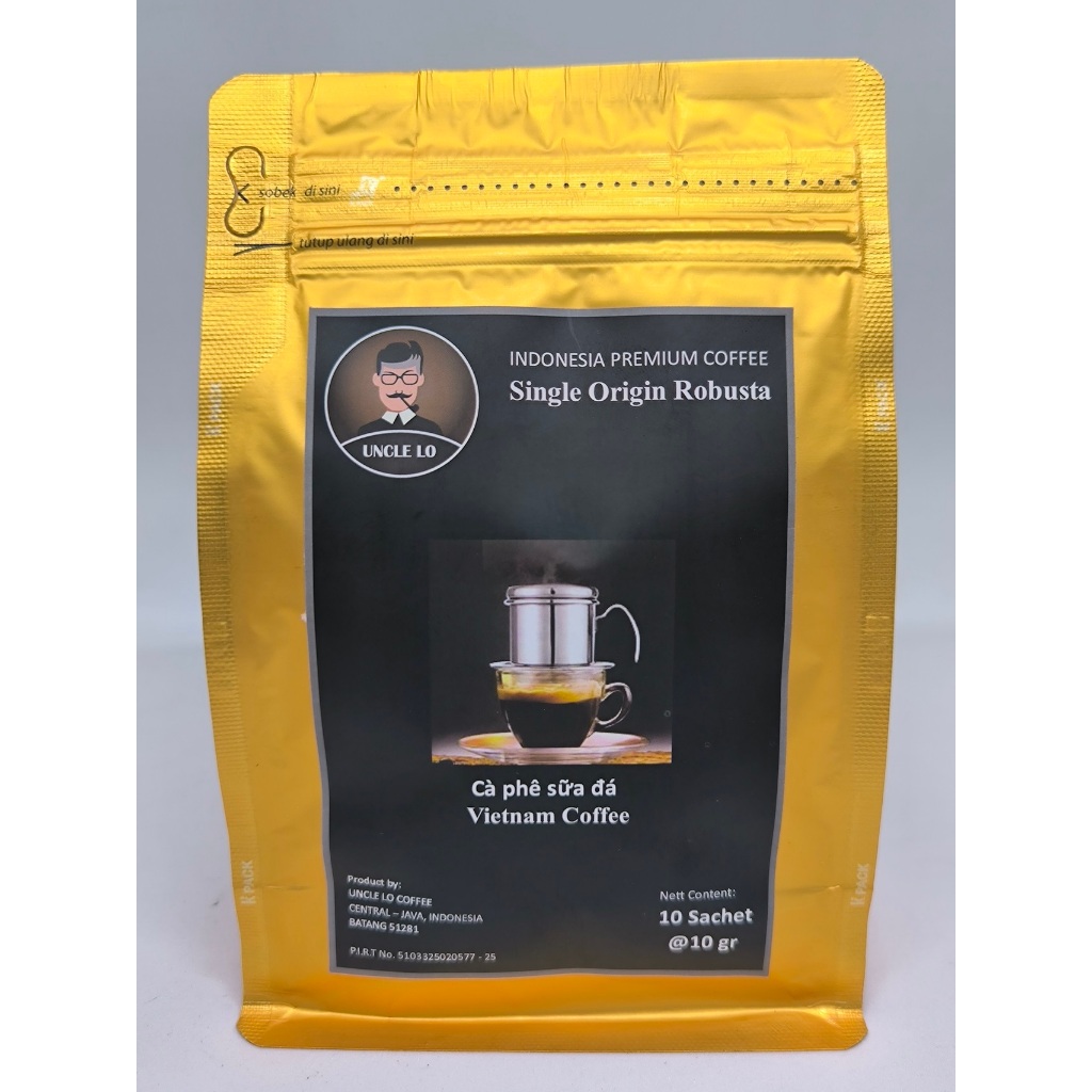 

UNCLE LO VIETNAM COFFEE SINGLE SERVE SACHET 10 gr - 10 SACHET