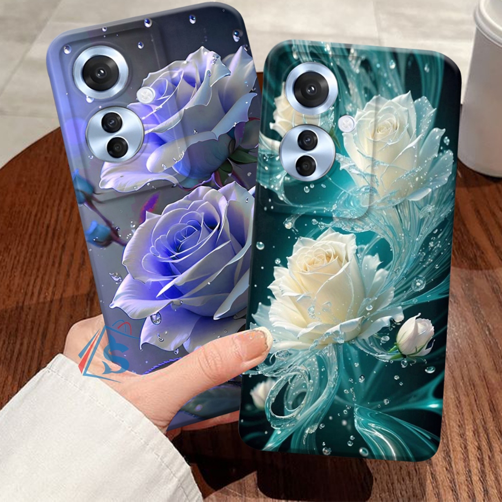 [SHARK CASE] Softcase OPPO RENO 11F 5G 2024 Motif Bunga Colorful - Casing Oppo Reno 11f 5G - Case Op
