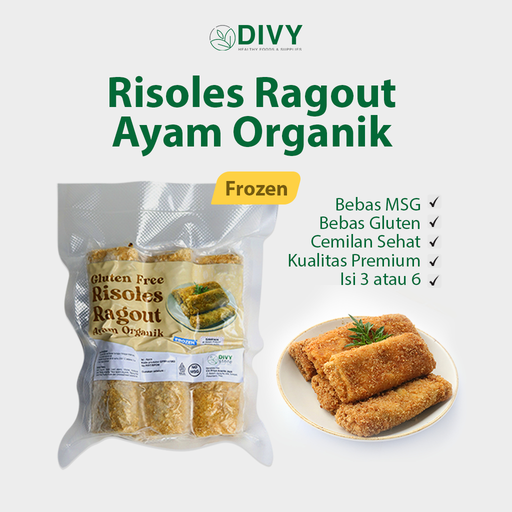 

Risoles Ragout Ayam Organik || Frozen || Bebas MSG || Bebas GLUTEN | Cemilan sehat