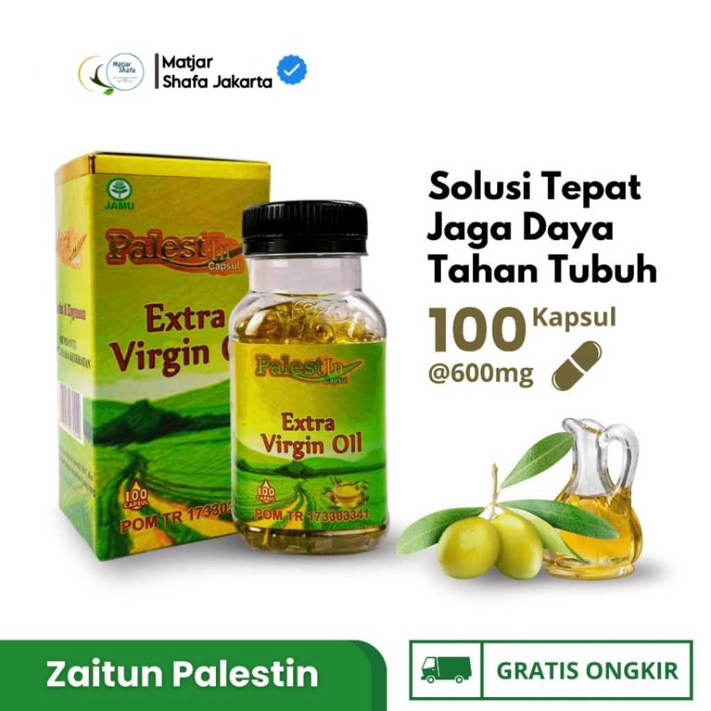 Minyak Zaitun Palestine 100 Kapsul - Zaitun Extra Virgin Palestine - Minyak Zeitun Olive Oil Murni