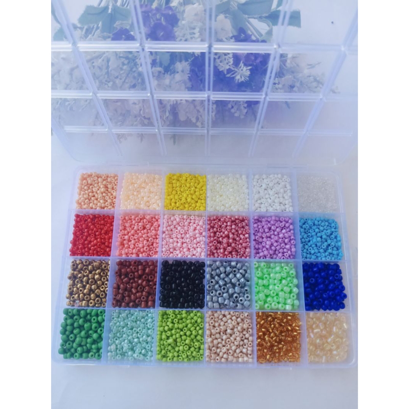 box manik pasir/ set manik pasir 24 warna