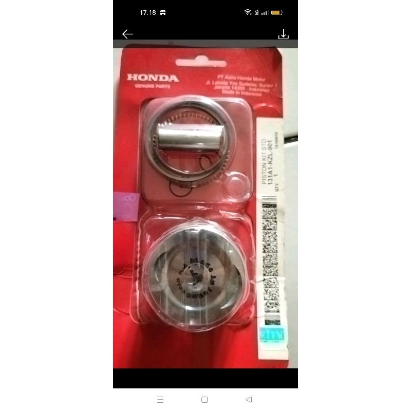 piston kit std KZL beat fi