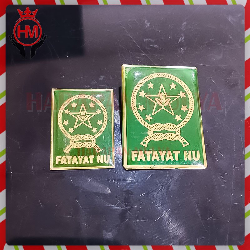Lencana Kotak Hijau Fatayat NU - Lencana Pin Logo Fatayat NU - Bros Emblem Banom NU - HM