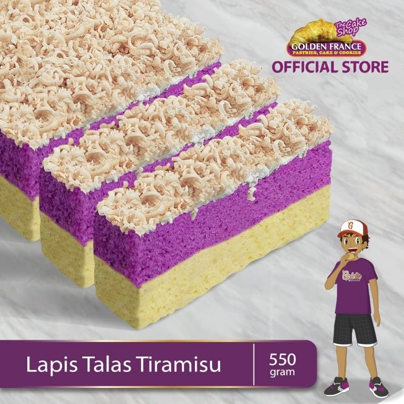 

Lapis Talas Bogor Tiramisu Oleh-Oleh Bogor By Golden France (470gram)