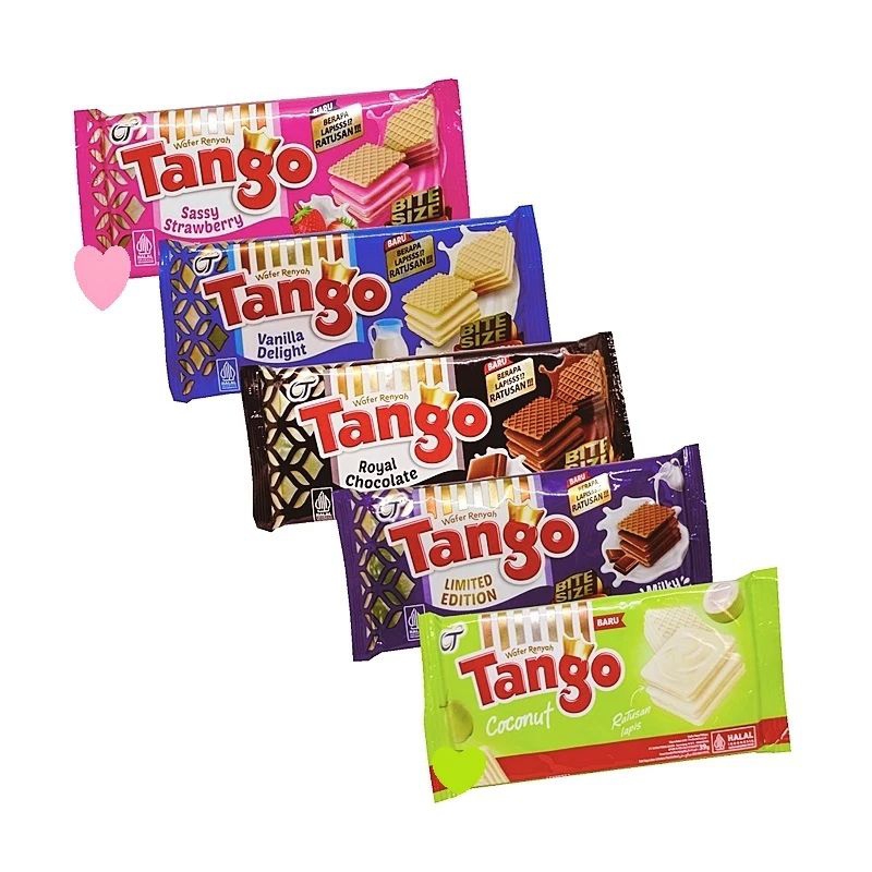 

Tango Wafer 39gr Chocolate / Coklat, Vanilla, Strawberry , Milky Chocolate 2000