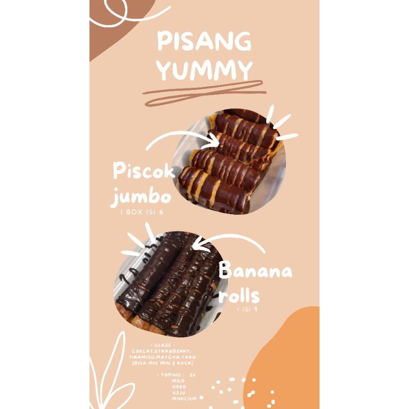 

BANANA ROLLS, CHEESE ROLL, PISCOK JUMBO