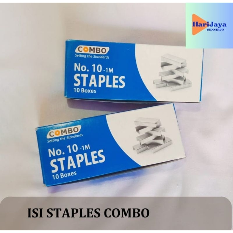 

[HARI JAYA] 1 Pack 10 Box Isi Staples Combo Refill Staples Isi Stapler Refill