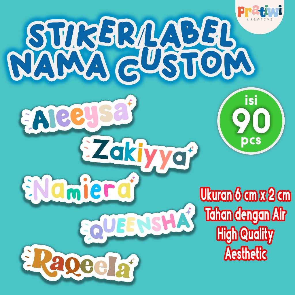 

STIKER LABEL NAMA ANTI AIR CUSTOM