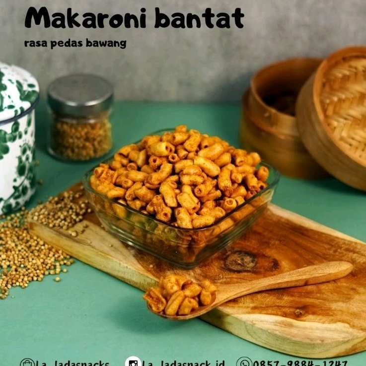 

Makaroni bantat pedas bawang 500g Lalada Snacks