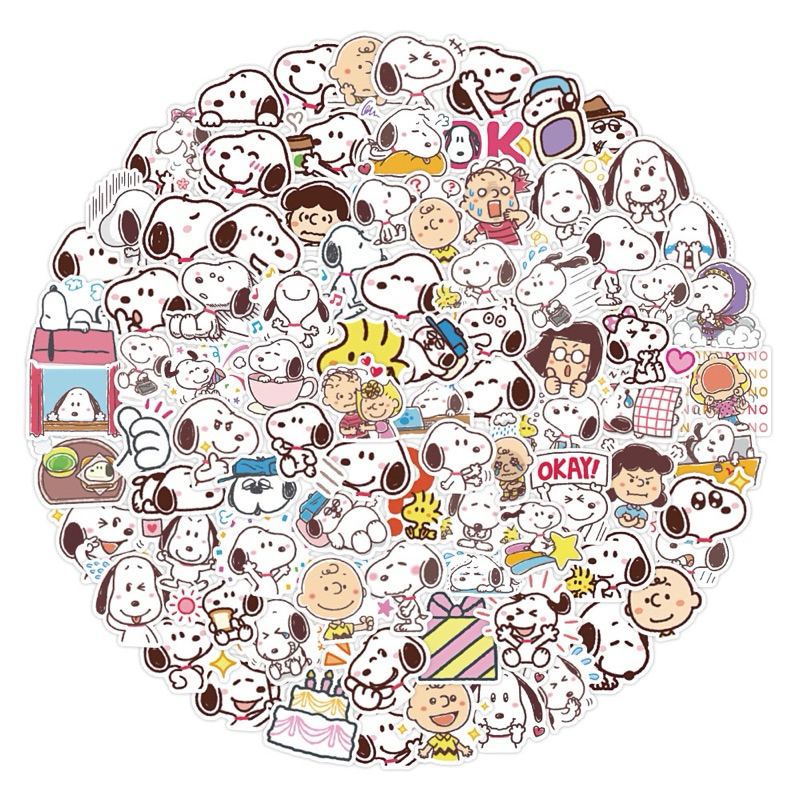 

60 PCS - Stiker Snoppy / Stiker Kumpulan Snoppy lucu / Stiker Anak