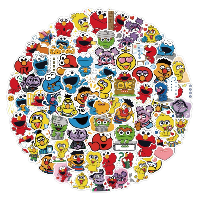 

60 PCS Sesame Street / Stiker Kumpulan Sesame Street lucu / Stiker Anak
