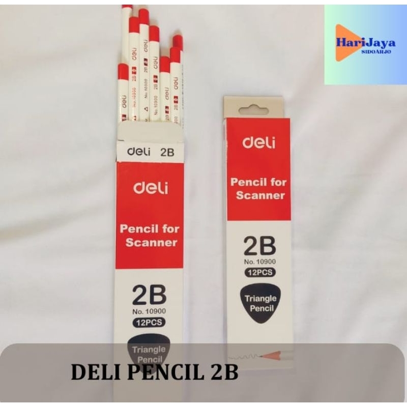 

[HARI JAYA] 1 Pack 12 Pcs Pensil 2b Deli Pencil 2b Pensil Deli 2b