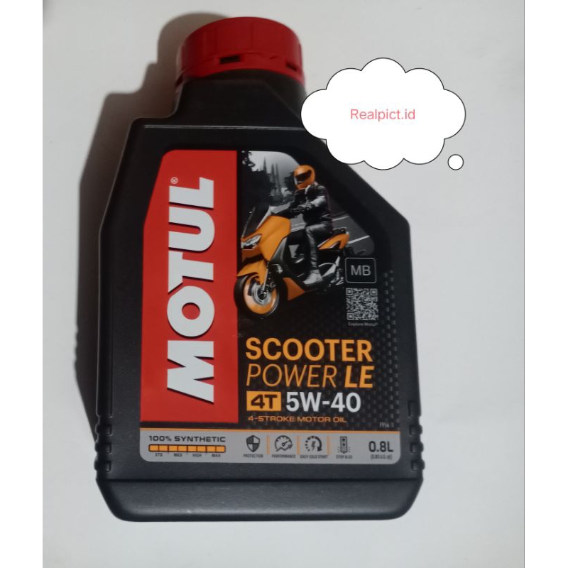 Oli Mesin Motul SCOOTER POWER Lee matic 5-40w 0,8L For Genio/Vario 110/125/150/160/PCX 150/160/Adv 2