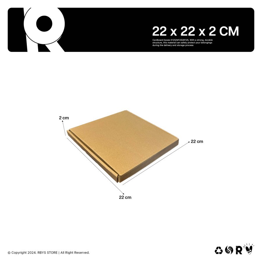 

KARDUS KARTON BOX 22 x 22 x 2 CM | Dus Kardus