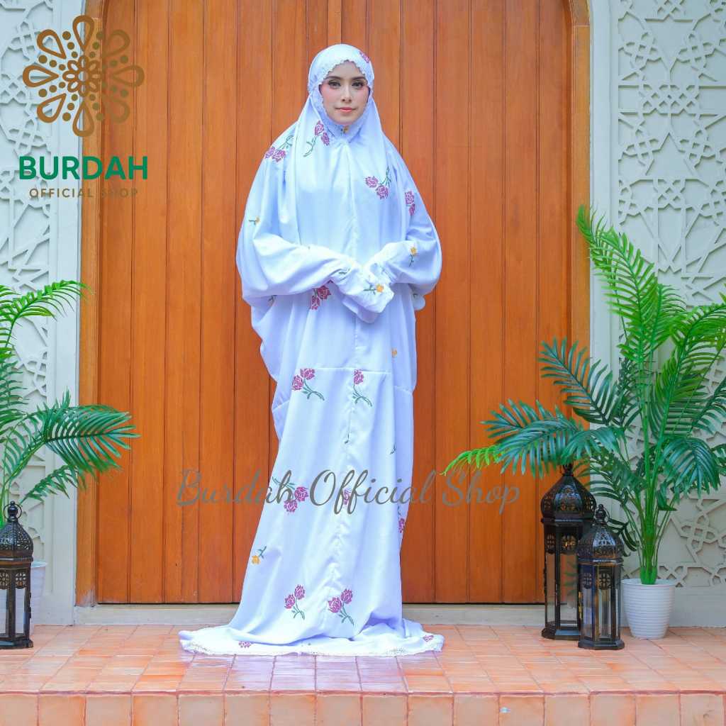 BURDAH - Mukena Terusan Dewasa Bunga Mawar Streamin Mewah