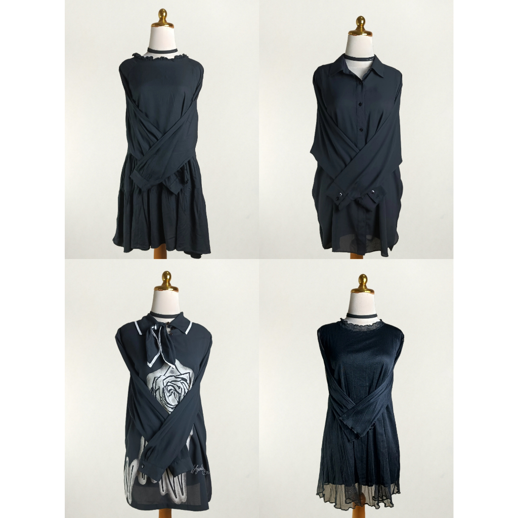 Preloved Thrift Kemeja Blouse Atasan dll Tanktop Blazer Cardigan Wanita Perempuan Lengan Panjang Len