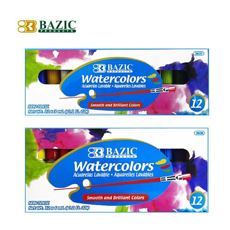 

Bazic Watercolors | Cat Air Bazic 12 Color 2637
