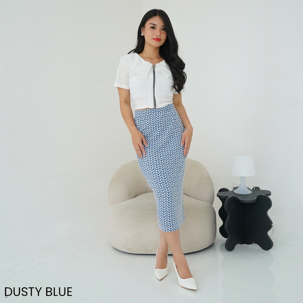 Rok Midi Wanita - Skirt Knit Kayana - Midi Skirt / Bawahan Kerja Cewek / Rok Cewek