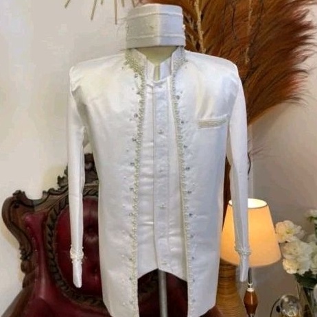 COD NEWPRODUCT Basofi pengantin  Basofi pengantin putih  Beskap pengantin  Beskap pengantin pria  Be