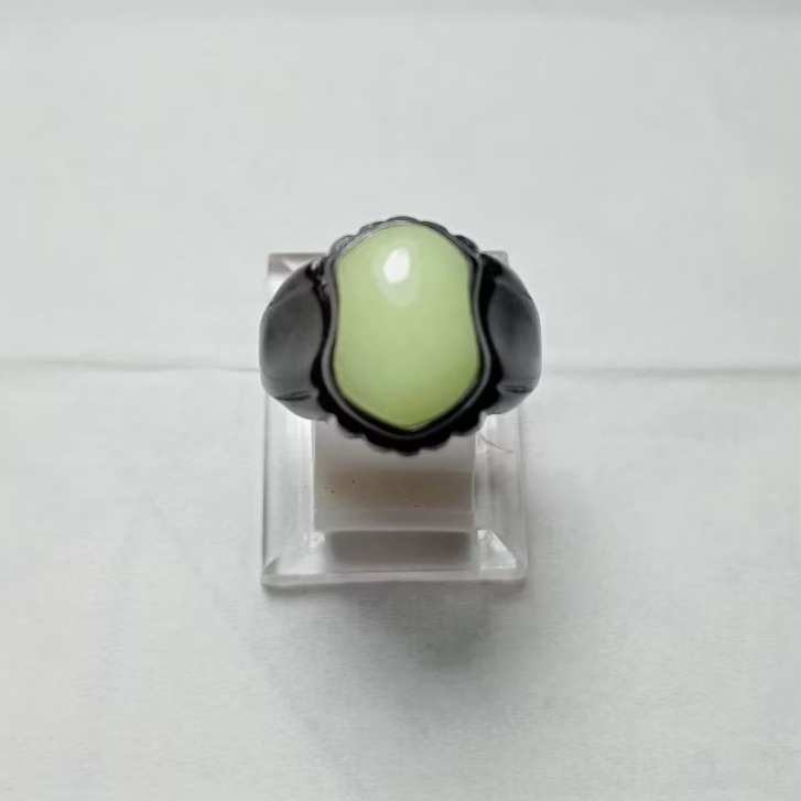 Cincin batu akik pospor terompah natural