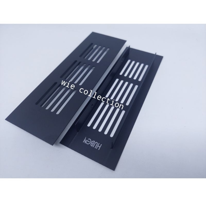 LUBANG ANGIN ALUMINIUM BLACK 50MMX150MM / LUBANG HAWA LEMARI HITAM 5CMX15CM / LUBANG ANGIN VENTILASI