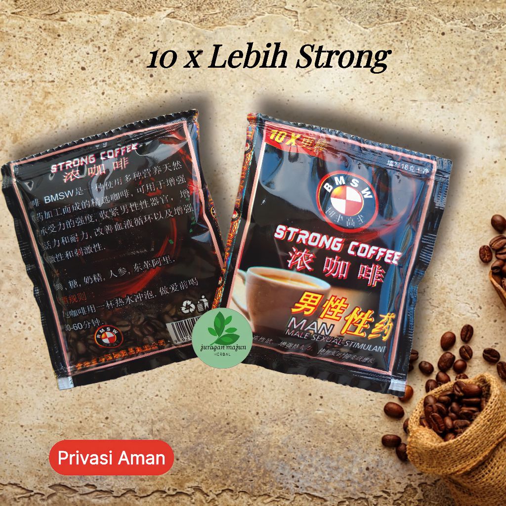 

Kopi BMSW Strong Coffee Original 1 Sachet Minuman Stamina Pria Kuat Tahan Lama