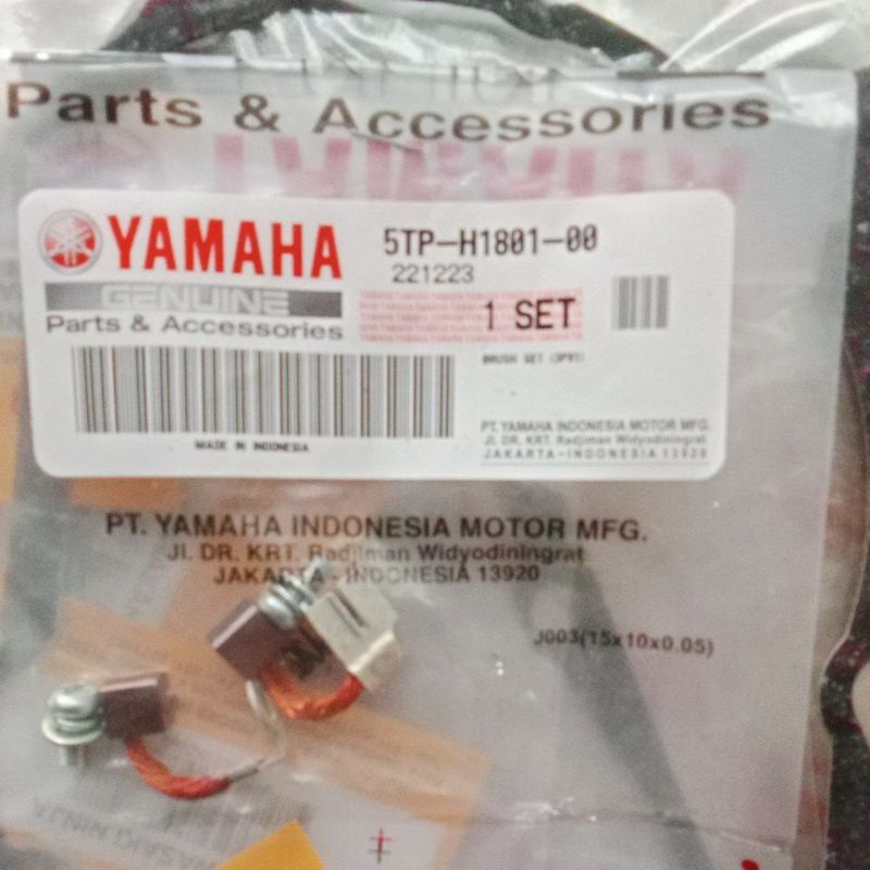 carbon brush/areng dinamo stater sepeda motor Jupiter Mio j nmax ASLI Dari YGP INDONESIA