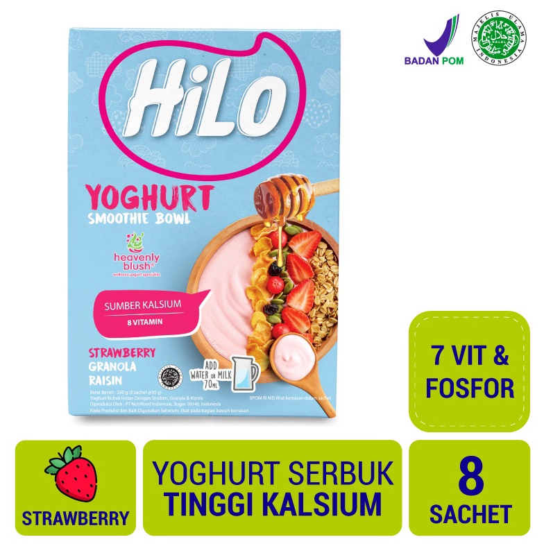 

c Serba Murah HiLo Yoghurt Smoothie Bowl Strawberry 8 Sachet Yoghurt Sumber Kalsium dan Vitamin S86