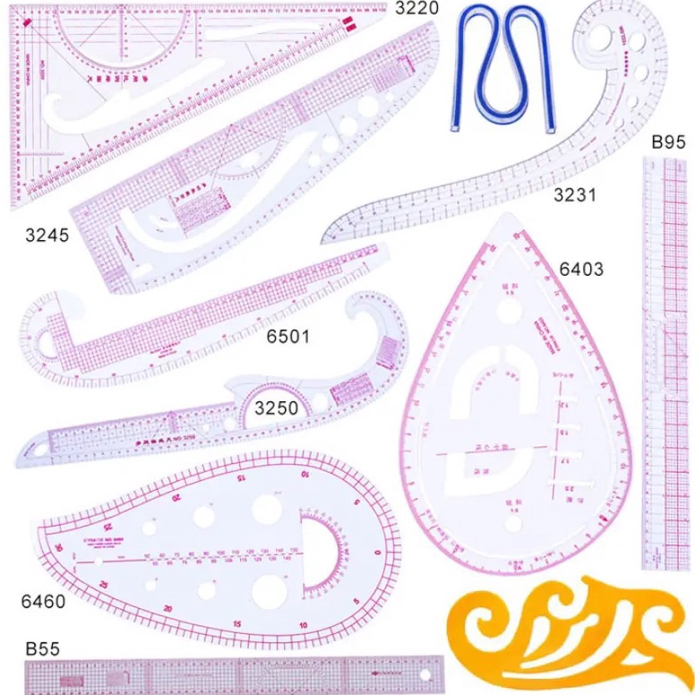 

aiTerkini Penggaris Pola Jahit Penggaris Gambar Menjahit Pakaian Baju Quilting Patchwork Ruler Multi Function Sewing Rulers P39