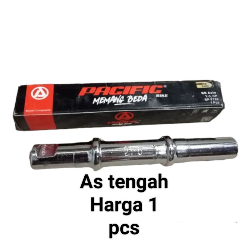 As Tengah Bulat PACIFIC Jengki Onthel Gir Crank BB Axle Pendek 
